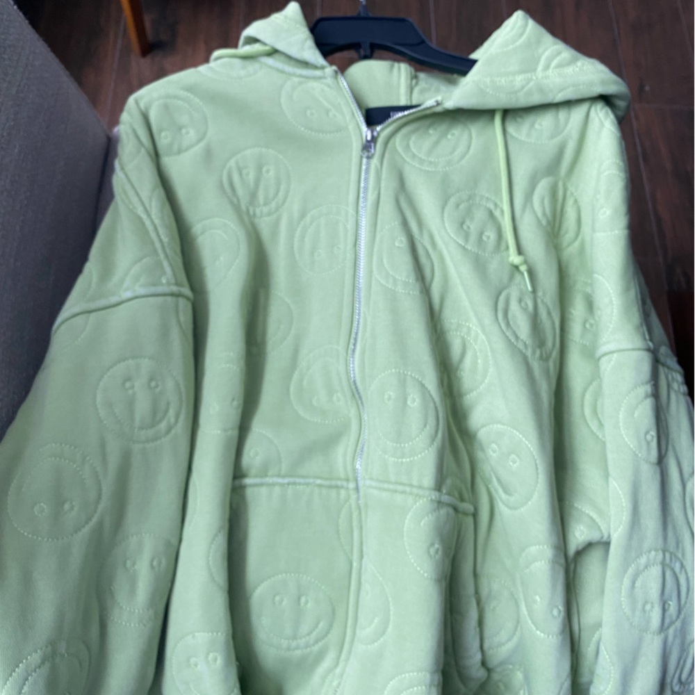 Forever 21 green smiley face jacket